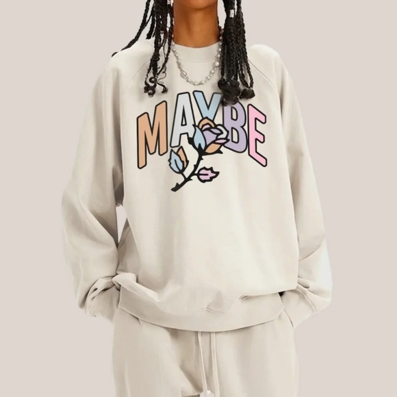 Maybe Today NYC Spring Rose Unisex Heavyweight Fleece-lined Sweatshirt - Picture 1 of 7